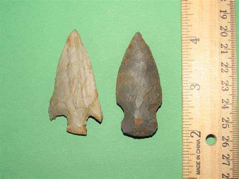 Two Prehistoric Indian Arrowheads Artifacts - Etsy