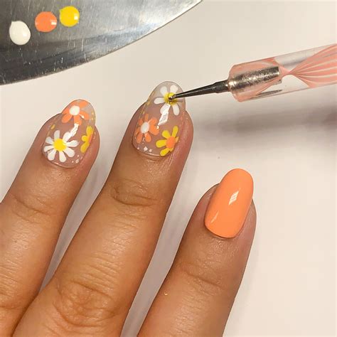 Diy Easy White Daisy Nails Simple Spring Nail Art Design Tutorial
