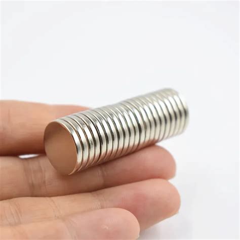 50pcs Neodymium magnet 15x2mm gallium metal small round strong magnets ...