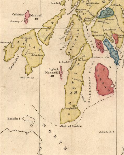 Scotland Clan Map - Rare Colour Map of the Highlands of Scotland by WH