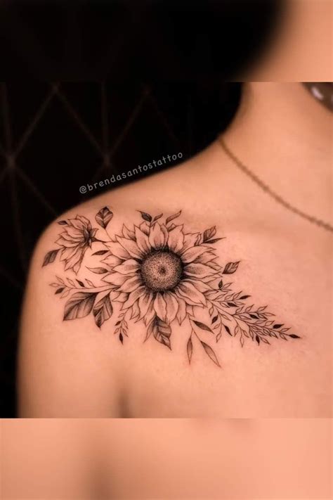 Tatuagens De Girassol No Ombro