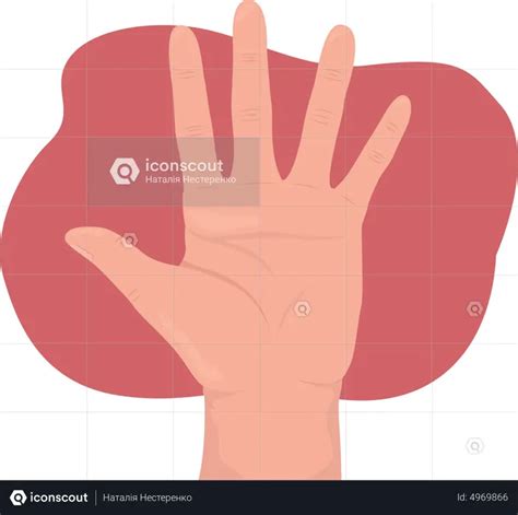 open palm gesture illustration   sign symbols