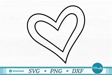 Heart Outline Graphic by MrMsCrafty · Creative Fabrica