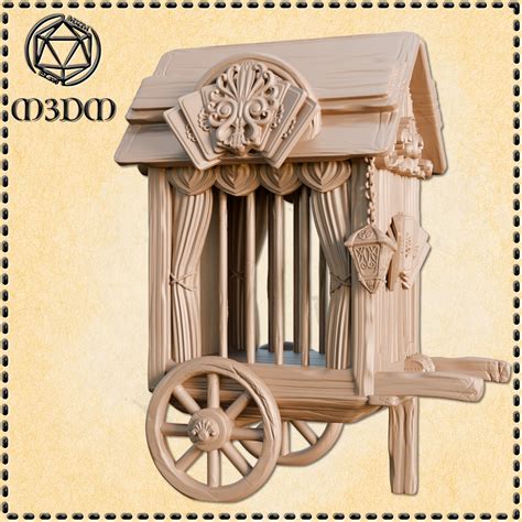 caged circus cart stl file   printingcults