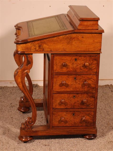 Proantic: Davenport Desk In Walnut-19th Century