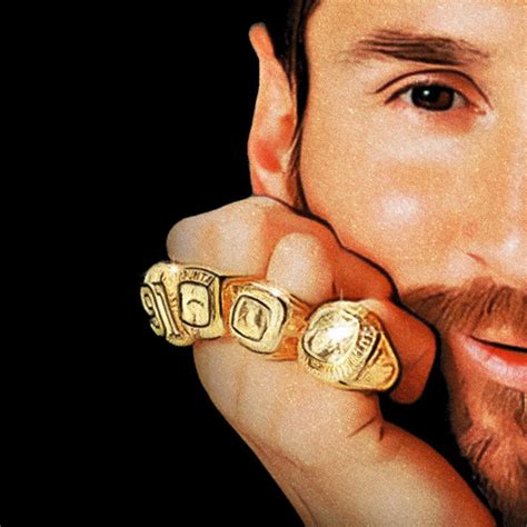 Lionel Messi 8 Ballon D'or Gold Rings Greatest of All Time GOAT Soccer ...