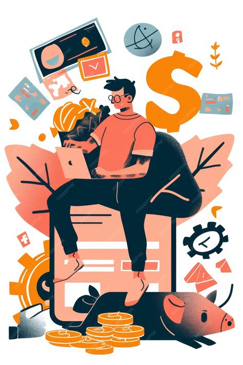 Premium Photo | Economy Flat UI Illustration with Minimalist Aesthetics ...