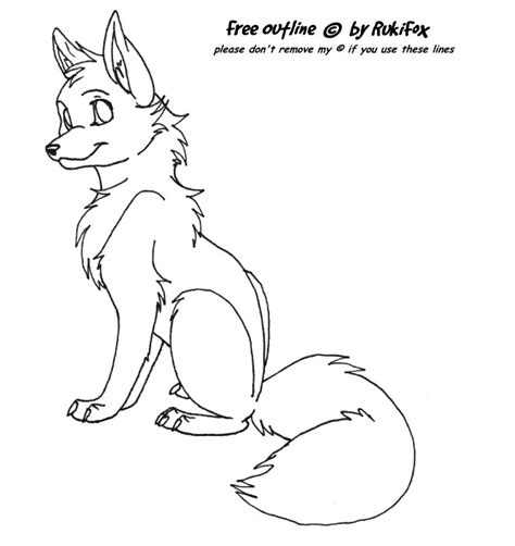 Free Fox-outline by RukiFox on DeviantArt