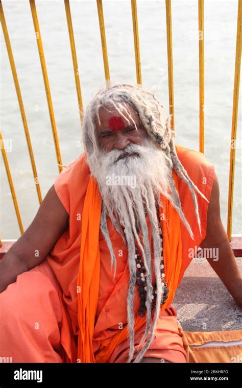indian baba swami sadhu holyman saddhu  front  temple haridwar