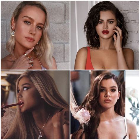 Brie Larson, Selena Gomez, Ariana Grande and Hailee Steinfeld: Facefuck