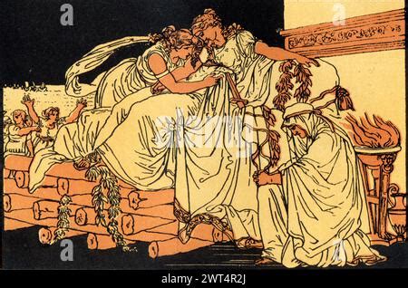 Vintage illustration Roman Mythology, Dido and the false Ascanius ...