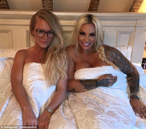 jodie marsh poses  bed  female hunter  promote tlc documentary