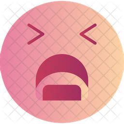 Scream Emoji Icon - Download in Gradient Style