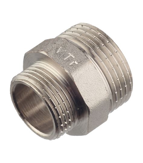 Ниппель переходной резьбовой 1" х 3/4" (НР) латунь-никель VALTEC (VTr ...