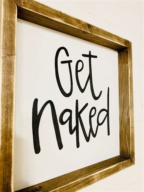 Get Naked Funny Bathroom Sign Get Naked Sign Bathroom | Etsy