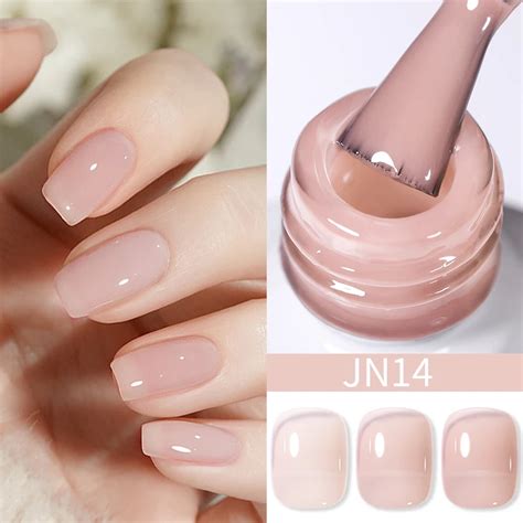 BORN PRETTY Jelly Прозрачный гель-лак для ногтей телесного цвета ...