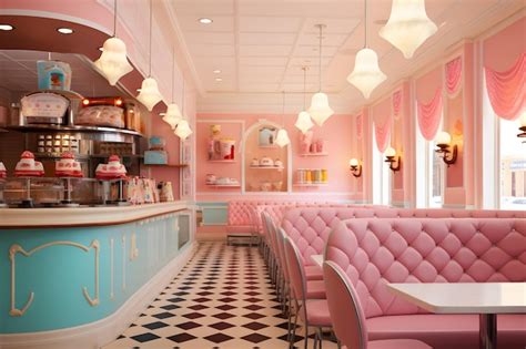 Premium Photo | Ice Cream Parlor Decor