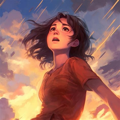 Anime Girl With Determined Expression Images - Free Download on Freepik