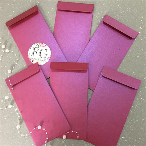 Premium 6pcs Money Envelopes, Plain Angpau 9x17cm by fgpaper | Shopee ...