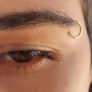Eyebrow Jewelry, Eyebrow Piercing, Eyebrow Ring, Gold Eyebrow Ring ...