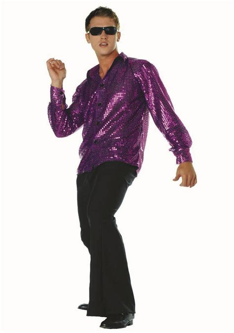 RG Costumes 80178-V-L Large Disco Infeno 70s Sequin Shirt Costume