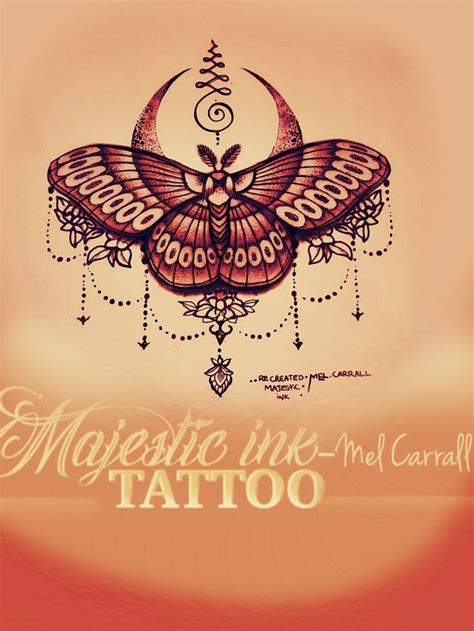 Moth Tattoo Design