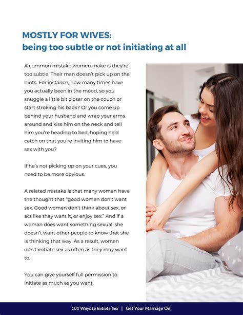 101 Creative Ways to Initiate Sex - Get Your Marriage On!