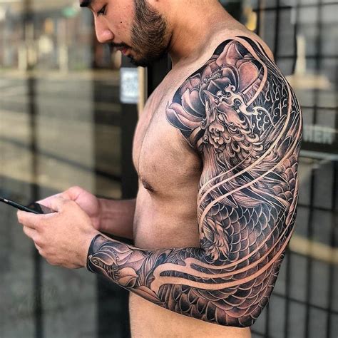 Pin by Tattoo Hall on Hand tattoos | Samurai tattoo sleeve, Full sleeve ...