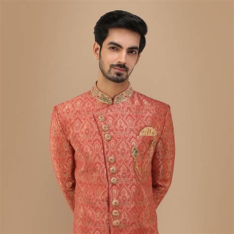 Indo Western for Men - Buy Outlandish Rust Indo Western Set Online ...