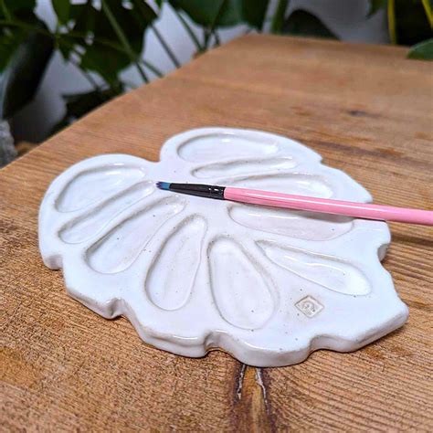 monstera paint palette | Heath and Sea Pottery