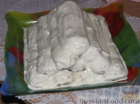 Рецепт: Торт "Дрова под снегом" на RussianFood.com