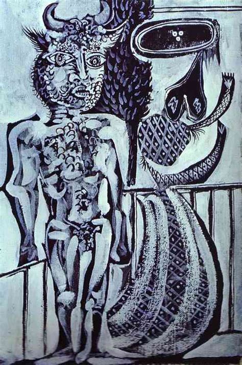 Пабло Пикассо — "Минотавр с женой", 1937 год