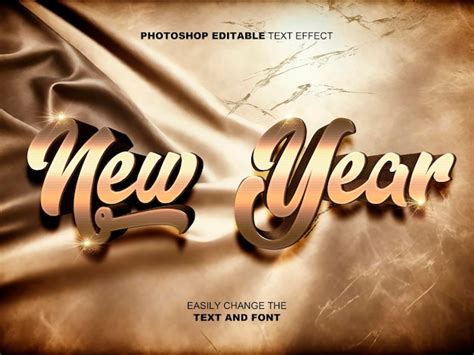 Premium PSD | New Year Text Design PSD