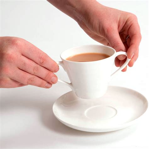 Two Handled Cup and Saucer - SJ Mobility Solutions