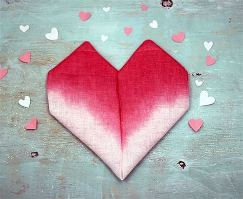Valentine's Day Heart Shaped Napkin Fold