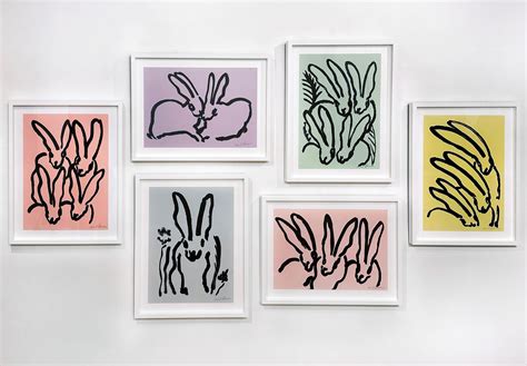 Hunt Slonem - Pale Pink Bunnies at 1stDibs