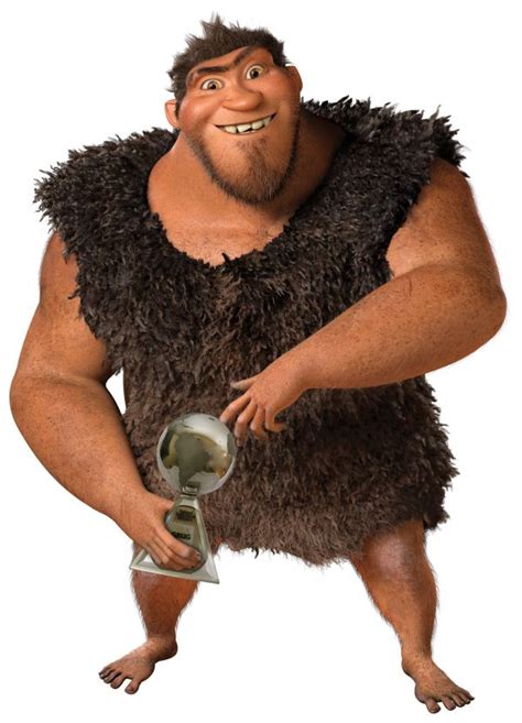What's Grug have in his hand? Oh, just NFI's coveted Fatherhood Award ...