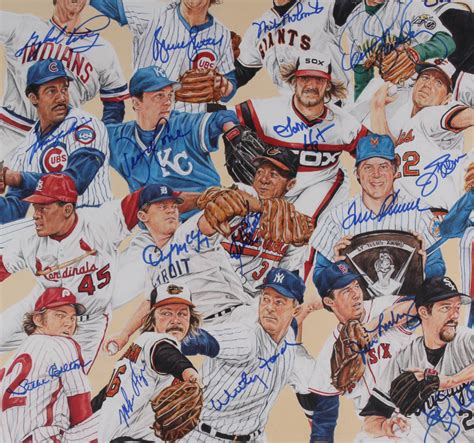 "Cy Young Legacy Award Winners" 22x28 Poster Signed by (26) with Tom ...