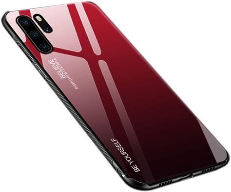 generisch Hülle Kompatibel mit Huawei P30 Pro, Gehärtetes Glas Zurück ...
