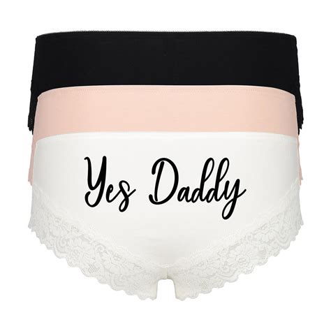 Yes Daddy DDLG/BDSM Panties Hipster/boyleg Black Text - Etsy Denmark