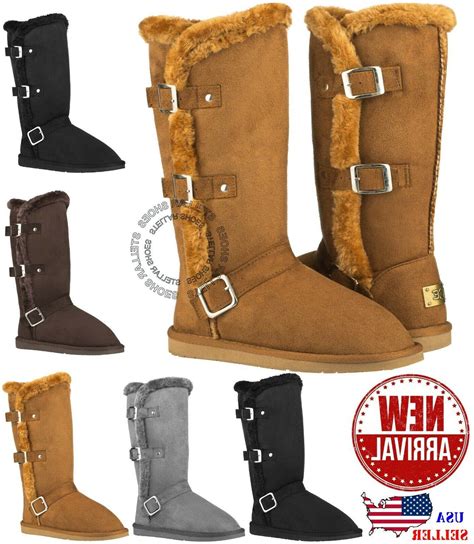NEW Women's Winter Snow Boots with Buckles Veg