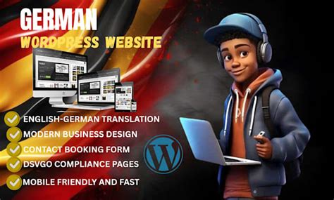design german wordpress website  dsgvo compliance  cafesing fiverr