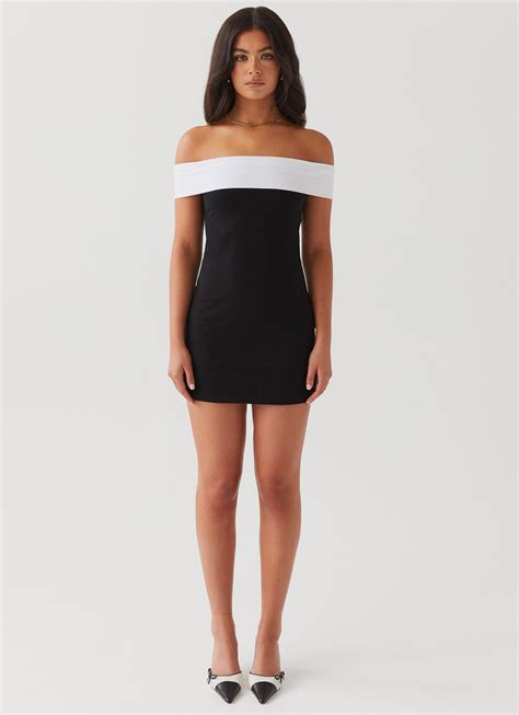 Diamonds and Pearls Mini Dress - Black – Peppermayo