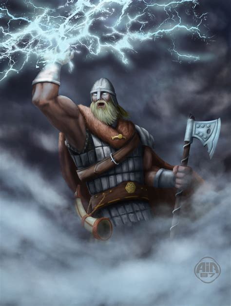 ArtStation - Perun - Slavic God two versions, Piotr Słabczyk Valhalla ...