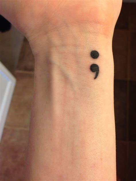 Pin by kandi Joy on tats | Dot tattoos, Semicolon tattoo, Tattoos with ...