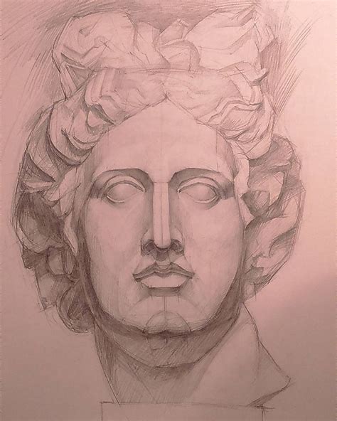 Аполлона вам в ленту. #академический #рисунок #академическийрисунок# ...