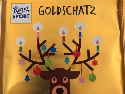 Ritter Sport, Ritter Sport Goldschatz, Vollmilchschokolade mit edlem ...