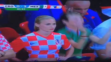 Aficionada mexicana celebra el Tercer gol México Vs Croacia "Brasil ...