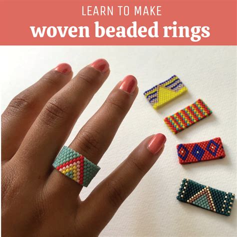 Peyote Stitch Ring Tutorial and 5 Patterns PDF | Etsy
