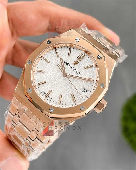 Audemars Piguet Royal Oak Rose Gold 41mm White Dial